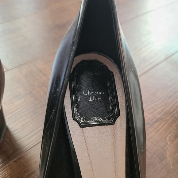 Vintage Dior Leather Buckle Embellished square toe pumps - authentic - Picture 3 of 10